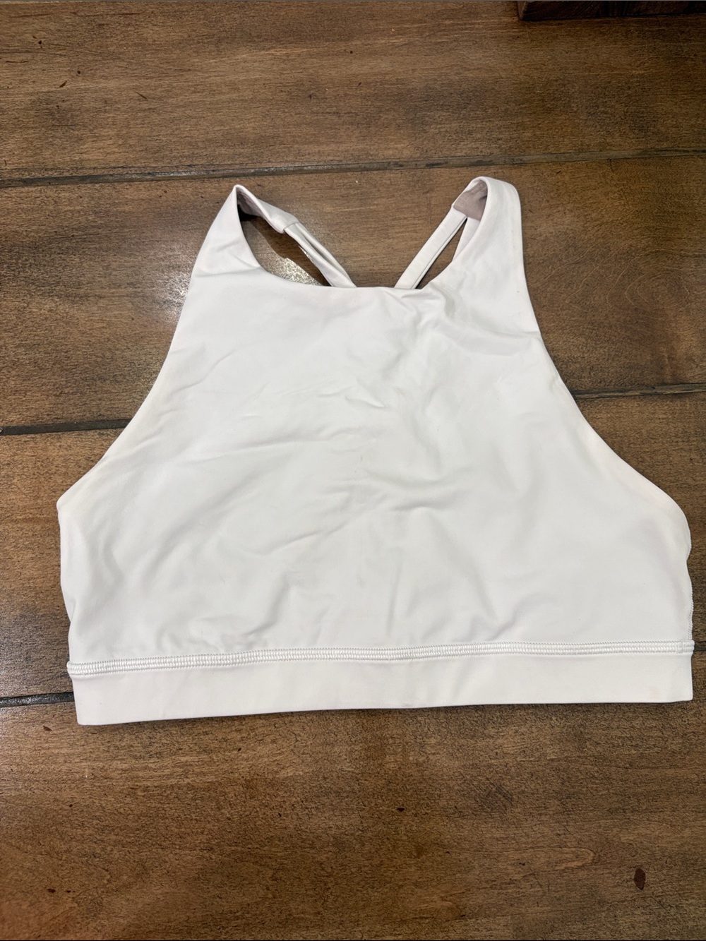 Lululemon free to be serene high neck sports bra white size 8